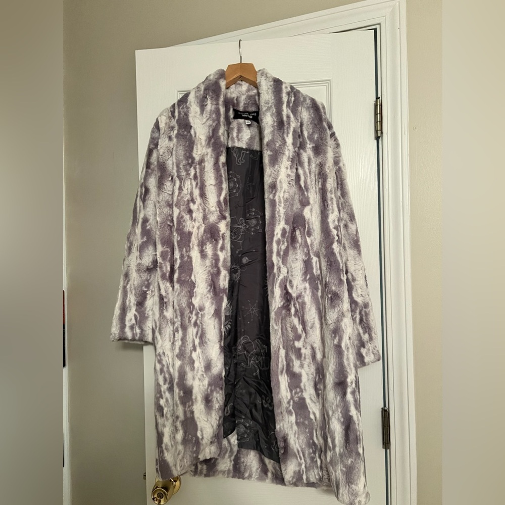 NWOT Johnny Was Biya 3J Workshop JWLA Faux Fur Cloud Jacket Coat - Picture 3 of 4